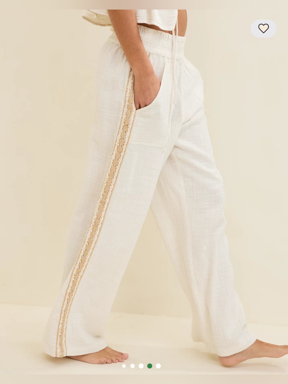 Aerie Crochet Trim Wide Leg Pants XL - Picture 1 of 6